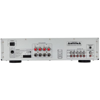 Förstärkare med Bluetooth 2 x 60 Watt RMS Silver