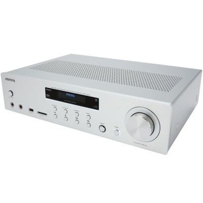 AIWA - Förstärkare med Bluetooth 2 x 60 Watt RMS Silver - A14384