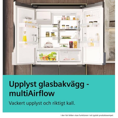 Siemens - KF96DPXEA - iQ700, Fristående kyl/frys, 183 x 90.5 cm, Mörkt antracitfärgat stål, Total noFrost