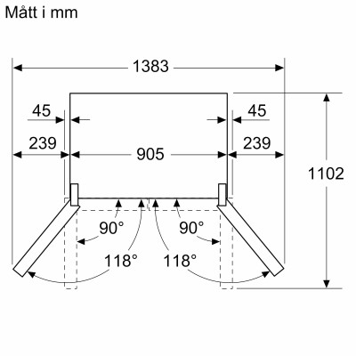 Siemens - KF96DPXEA - iQ700, Fristående kyl/frys, 183 x 90.5 cm, Mörkt antracitfärgat stål, Total noFrost