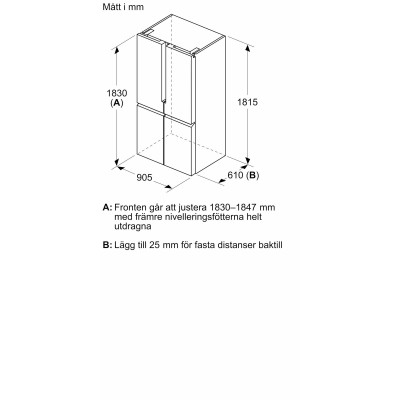 Siemens - KF96NAXEA - iQ300, Fristående kyl/frys, 183 x 90.5 cm, Mörkt antracitfärgat stål, Total noFrost