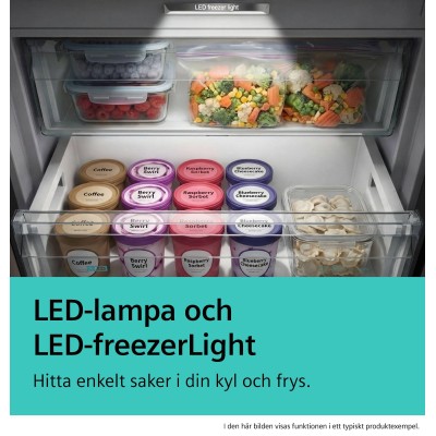 Siemens - KG39NSBBF - iQ700, Kombinerad kyl/frys, 203 x 60 cm, Svart, matt, Total noFrost