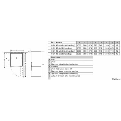 Siemens - KG49NXXEA - iQ300, Kombinerad kyl/frys, 203 x 70 cm, Mörkt antracitfärgat stål, Total noFrost