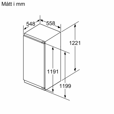Siemens - KI41RADD1 - iQ500, Integrerad kylskåp, 122.1 x 55.8 cm, Platta gångjärn med softClose