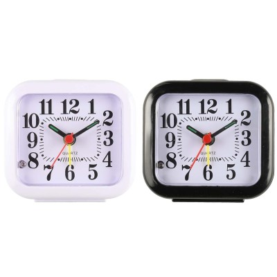 4Living - Väckarklocka 8x3x7,5cm 1XAA 1,5V  Svart/Vit  5+5 Pack - A15910