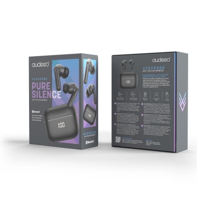 Hörlurar In-Ear ANC ENC LED Aeropods Svart