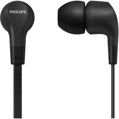 Philips - Hörlurar In-Ear Kabel Fjärrkontroll 3,5mm kontakt TAE1105BK/00 Svarta - A12982