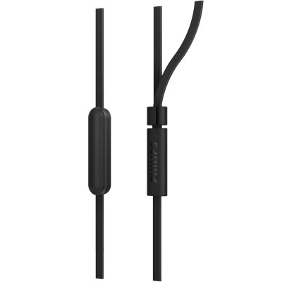 Philips - Hörlurar In-Ear Kabel Fjärrkontroll 3,5mm kontakt TAE1105BK/00 Svarta - A12982