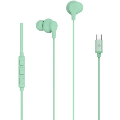 Celly - Hörlurar In-Ear Kabel USB-C UP1600 Ljusgrön - A14929