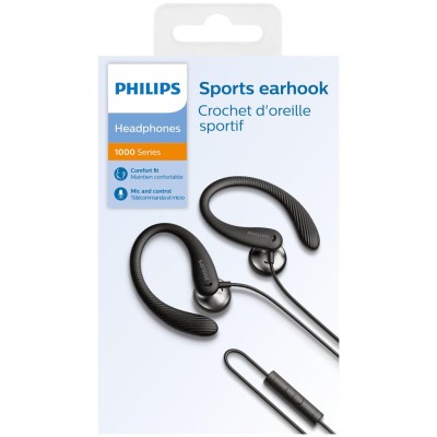 Philips - Hörlurar In-Ear Sport IPX2 Kabel Svart - A14982