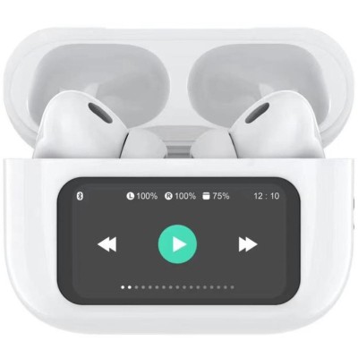 Hörlurar In-Ear TWS ANC ENC LED Sound LED Vit