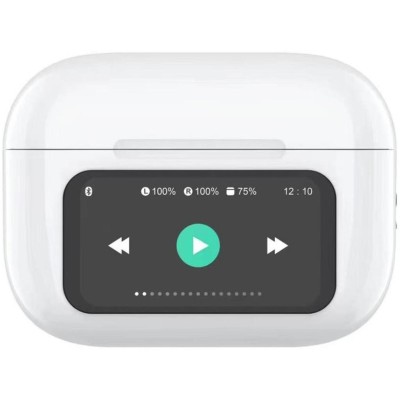 Hörlurar In-Ear TWS ANC ENC LED Sound LED Vit