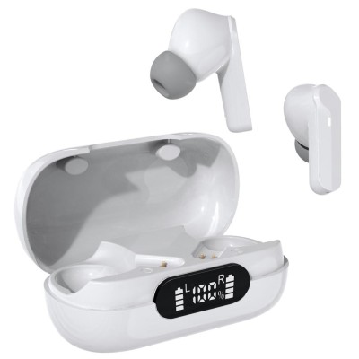 Denver - Hörlurar In-Ear TWS LED 6h TWE-40 Vita - TWE-40