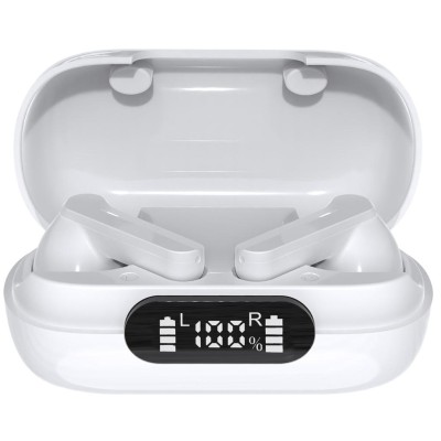 Denver - Hörlurar In-Ear TWS LED 6h TWE-40 Vita - TWE-40