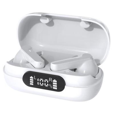 Denver - Hörlurar In-Ear TWS LED 6h TWE-40 Vita - TWE-40