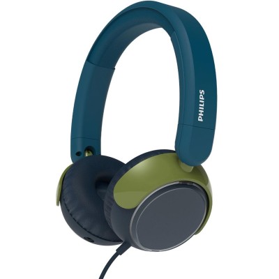 Philips - Hörlurar On-Ear Barn Volymbegränsning 85dB Kabel Blågrön kristall - A14992