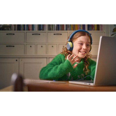 Hörlurar On-Ear Barn Volymbegränsning 85dB Kabel Blågrön kristall