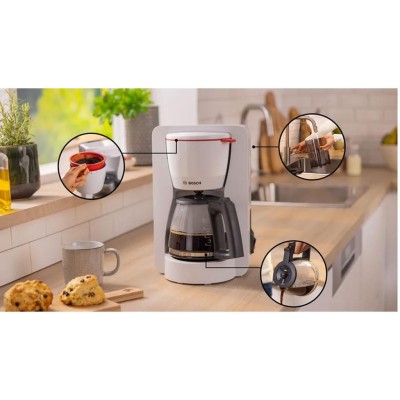 Kaffebryggare TKA2M111 Vit 1200Watt Avtagbar tank