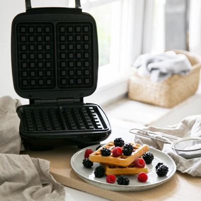 Belgiskt Våffeljärn Health Dubbelt 1000W BW400 Svart