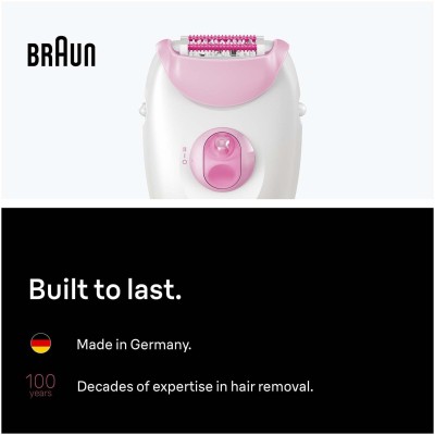 Epilator Silk·épil 3 med sladd, Långvarigt Slät Hud, 3-031, Rosa