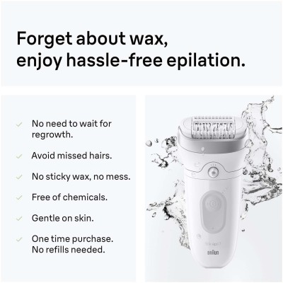 Epilator Silk·épil 7, Wet & Dry, Långvarigt Slät Hud, 7-041, Silver