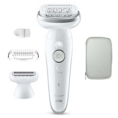 Epilator Silk·épil 9 Wet & Dry, Långvarigt Slät Hud, 9-030, Silver