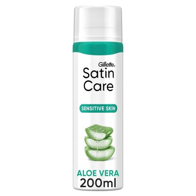 Rakgel Satin Care för Kvinnor med en touch av Aloe Vera för Känslig Hud, 200ml