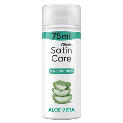 Rakgel Satin Care för Kvinnor med en touch av Aloe Vera för Känslig Hud, 75ml