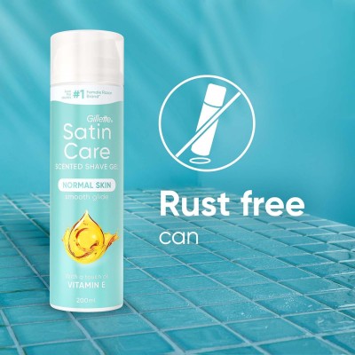 Rakgel Satin Care för Kvinnor med en touch av E-vitamin för Normal Hud, 200ml