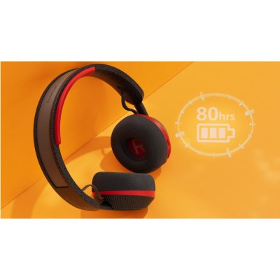 Philips - Hörlur Over-Ear Sport Solcell IP55 Svart/Röd - A14984
