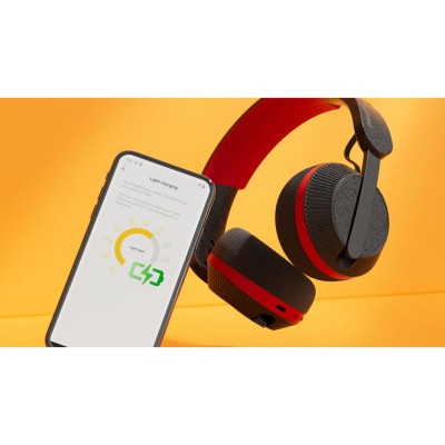 Hörlur Over-Ear Sport Solcell IP55 Svart/Röd