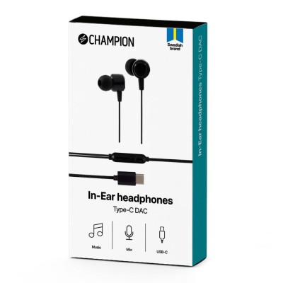 In-Ear hörlurar USB-C Svart