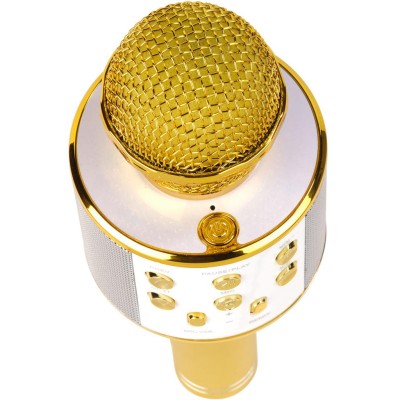 Karaoke-mikrofon Bluetooth Inbyggd högtalare KMS-20GO Guld
