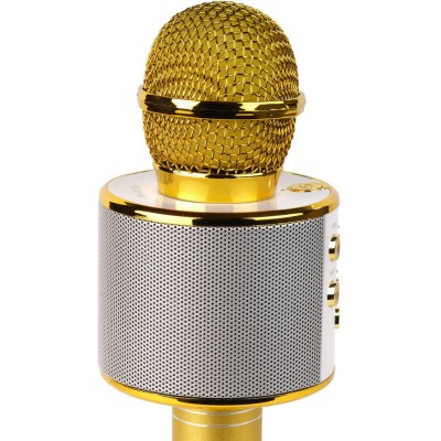 Karaoke-mikrofon Bluetooth Inbyggd högtalare KMS-20GO Guld