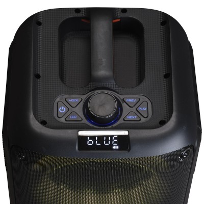 Högtalare Bluetooth 2x6,5" woofers 20W Batteri LED-ljus BPS-354 Svart