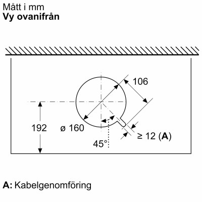 Bosch - DBB85CC60 - Serie 4, Skåpsintegrerad köksfläkt, 80 cm, Klarglas, Mattsvart