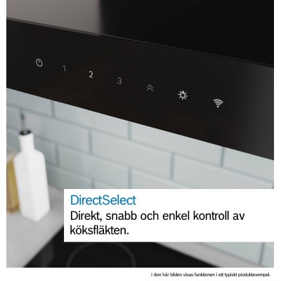 Bosch - DWB67DN60 - Serie 6, Vägghängd köksfläkt, 60 cm, Mattsvart