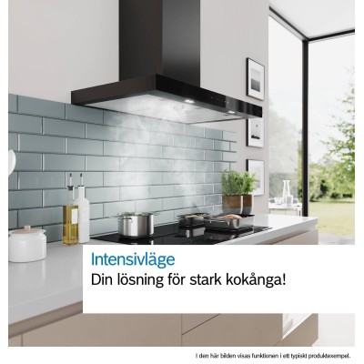 Bosch - DWB97DN60 - Serie 6, Vägghängd köksfläkt, 90 cm, Mattsvart