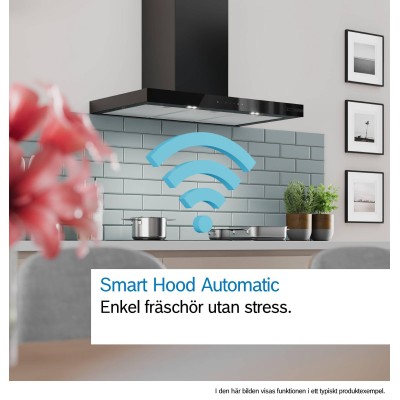 Bosch - DWB97DN60 - Serie 6, Vägghängd köksfläkt, 90 cm, Mattsvart