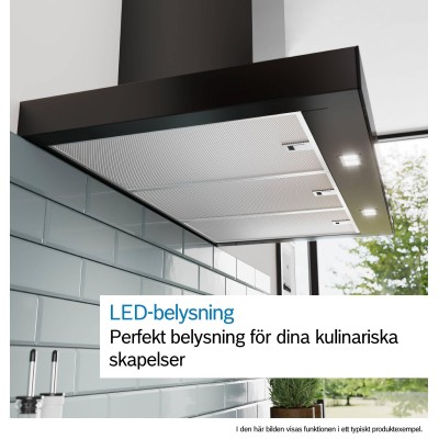 Bosch - DWB97DN60 - Serie 6, Vägghängd köksfläkt, 90 cm, Mattsvart