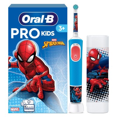 Eltandborste Vitality Pro Spiderman + resefodral