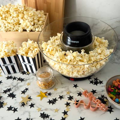 Popcornmaskin Pop-in-bowl Svart Metallic