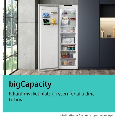 Siemens - GS36NVWCG - iQ300, Frysskåp, 186.2 x 59.5 cm, Vit