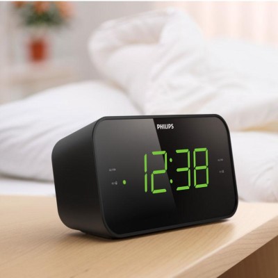 Klockradio FM Stora siffror Bluetooth TAR3306/12 Svart