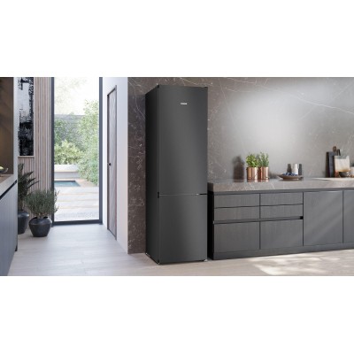 Siemens - KG39NVXCG - iQ300, Kombinerad kyl/frys, 203 x 60 cm, blackSteel, Total noFrost