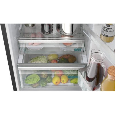 Siemens - KG39NVXCG - iQ300, Kombinerad kyl/frys, 203 x 60 cm, blackSteel, Total noFrost