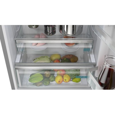 Siemens - KG49NVIDG - iQ300, Kombinerad kyl/frys, 203 x 70 cm, Rostfritt stål