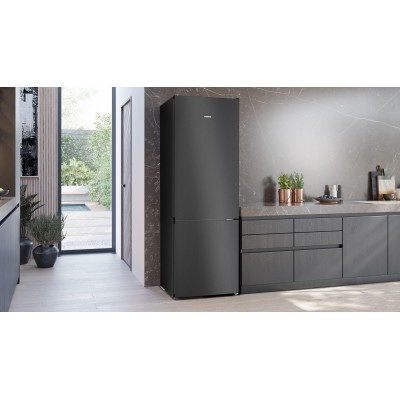 Siemens - KG49NVXDG - iQ300, Kombinerad kyl/frys, 203 x 70 cm, blackSteel