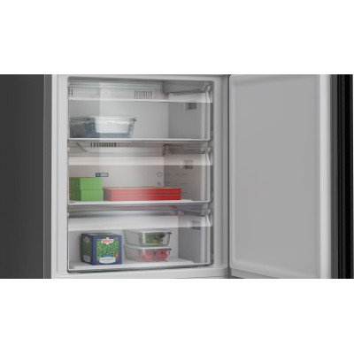 Siemens - KG49NVXDG - iQ300, Kombinerad kyl/frys, 203 x 70 cm, blackSteel