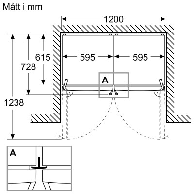 Siemens - KS36NVWCG - iQ300, Kylskåp, 186.2 x 59.5 cm, Vit